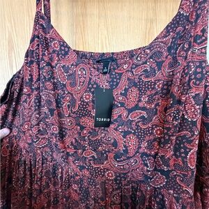 Torrid Black and Red Paisley Dress